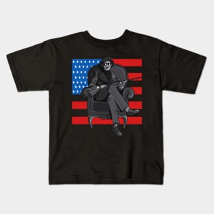 Black Panther Party USA Flag Kids T-Shirt